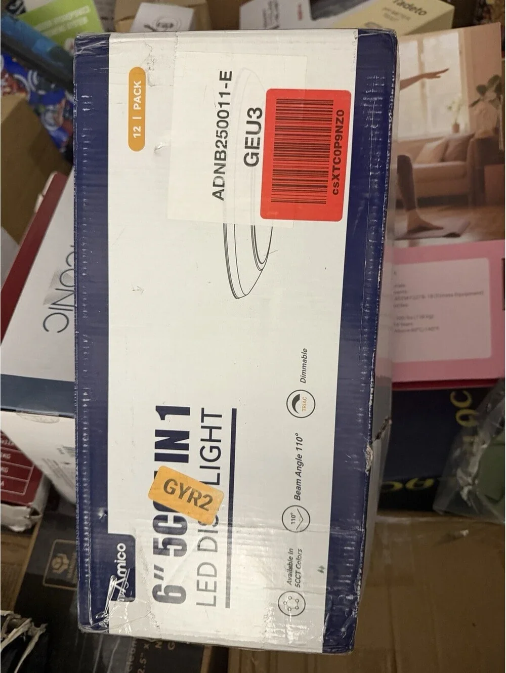 AMICO 6” 5CCT In 1 LED Recessed Light 12pk